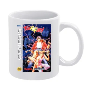 Fatal Fury Sega Genesis Old School Retro Video Game Fan Distressed T S White Mug