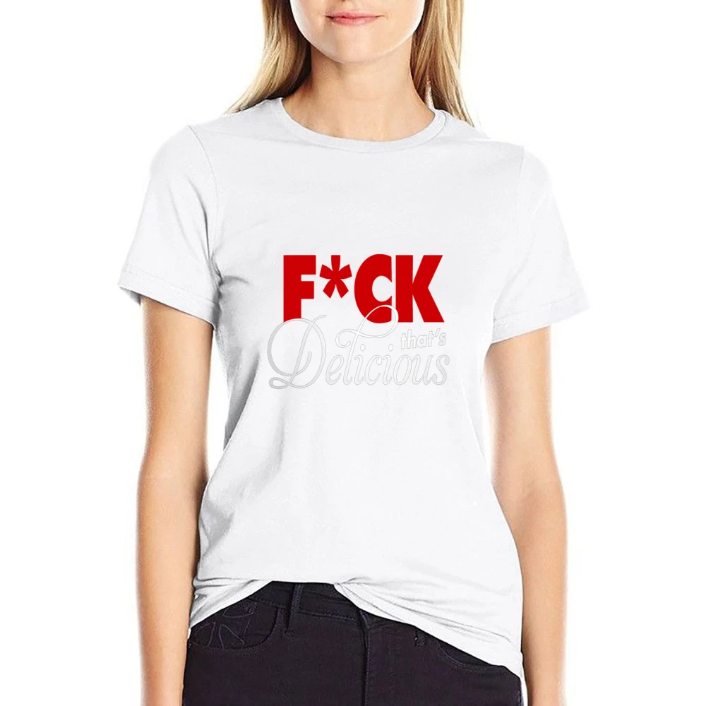 F*ck That's Delicious Long Sleeve US Size Women Ladies T-shirt