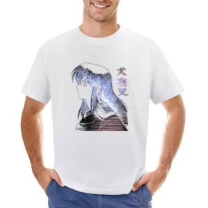 Feudal Fairy Tale InuYasha the half demon Dog human form Sketch T Shir Asian Size Men T-Shirt