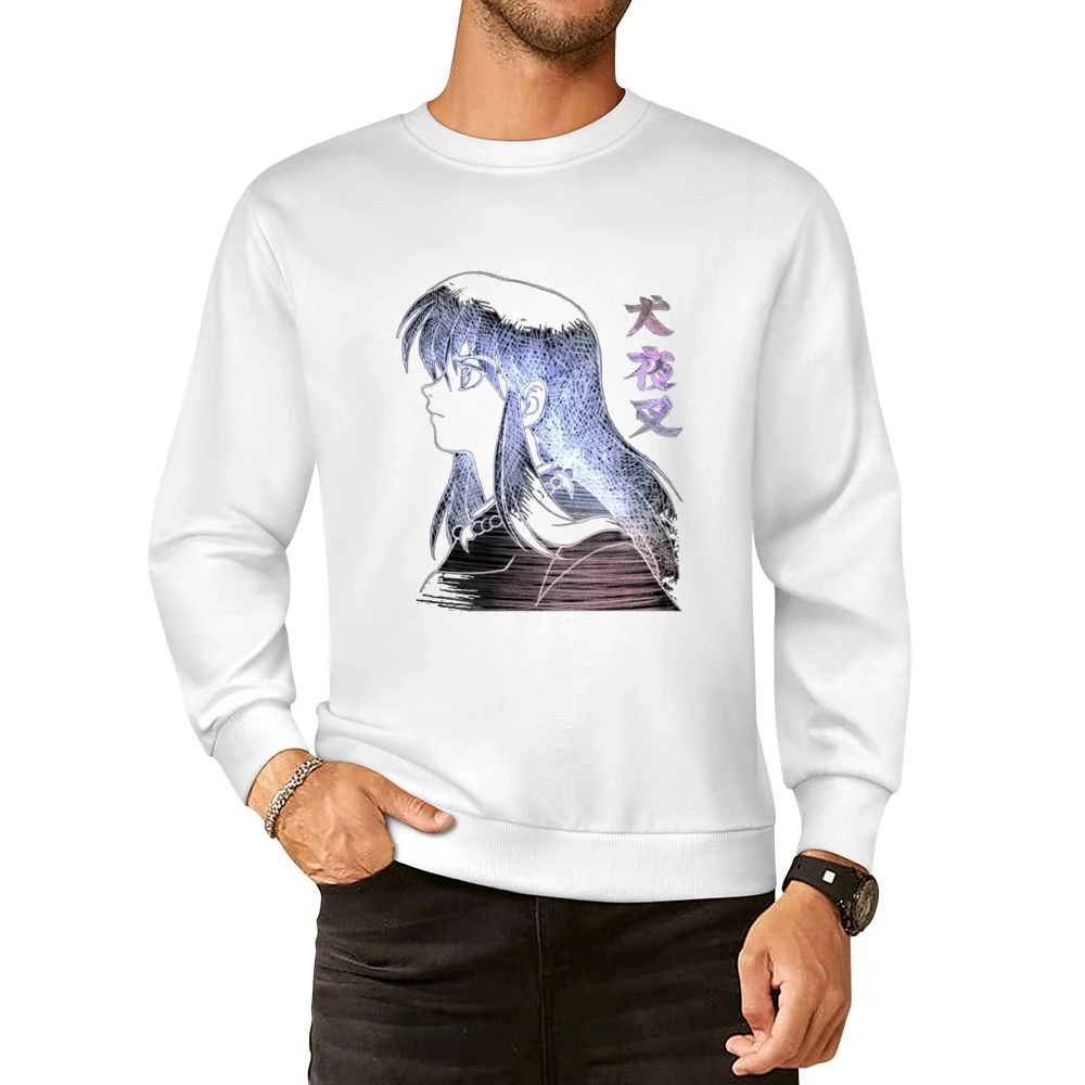 Feudal Fairy Tale InuYasha the half demon Dog human form Sketch T Shir European Size Pullover Sweater