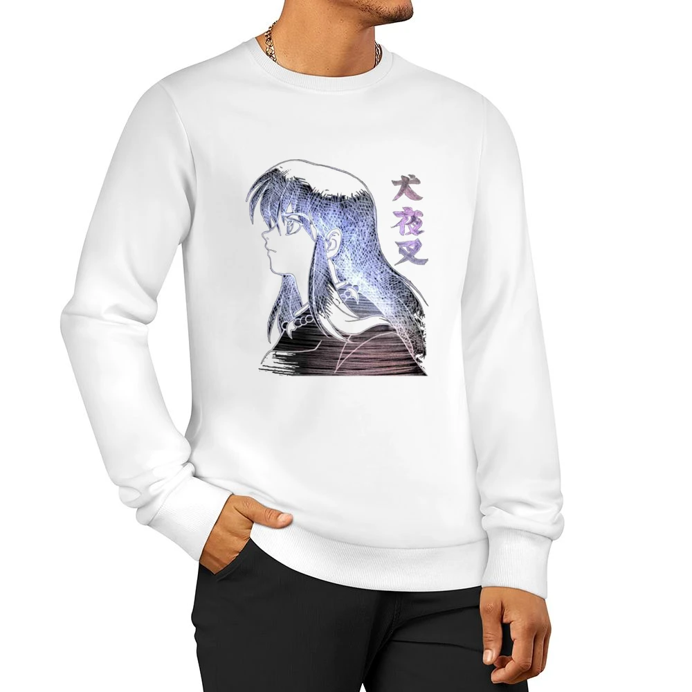 Feudal Fairy Tale InuYasha the half demon Dog human form Sketch T Shir Men Pullover Sweatshirt