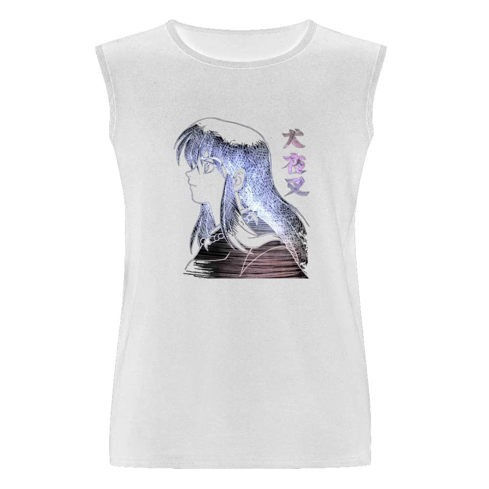 Feudal Fairy Tale InuYasha the half demon Dog human form Sketch T Shir Men Sleeveless T-Shirt
