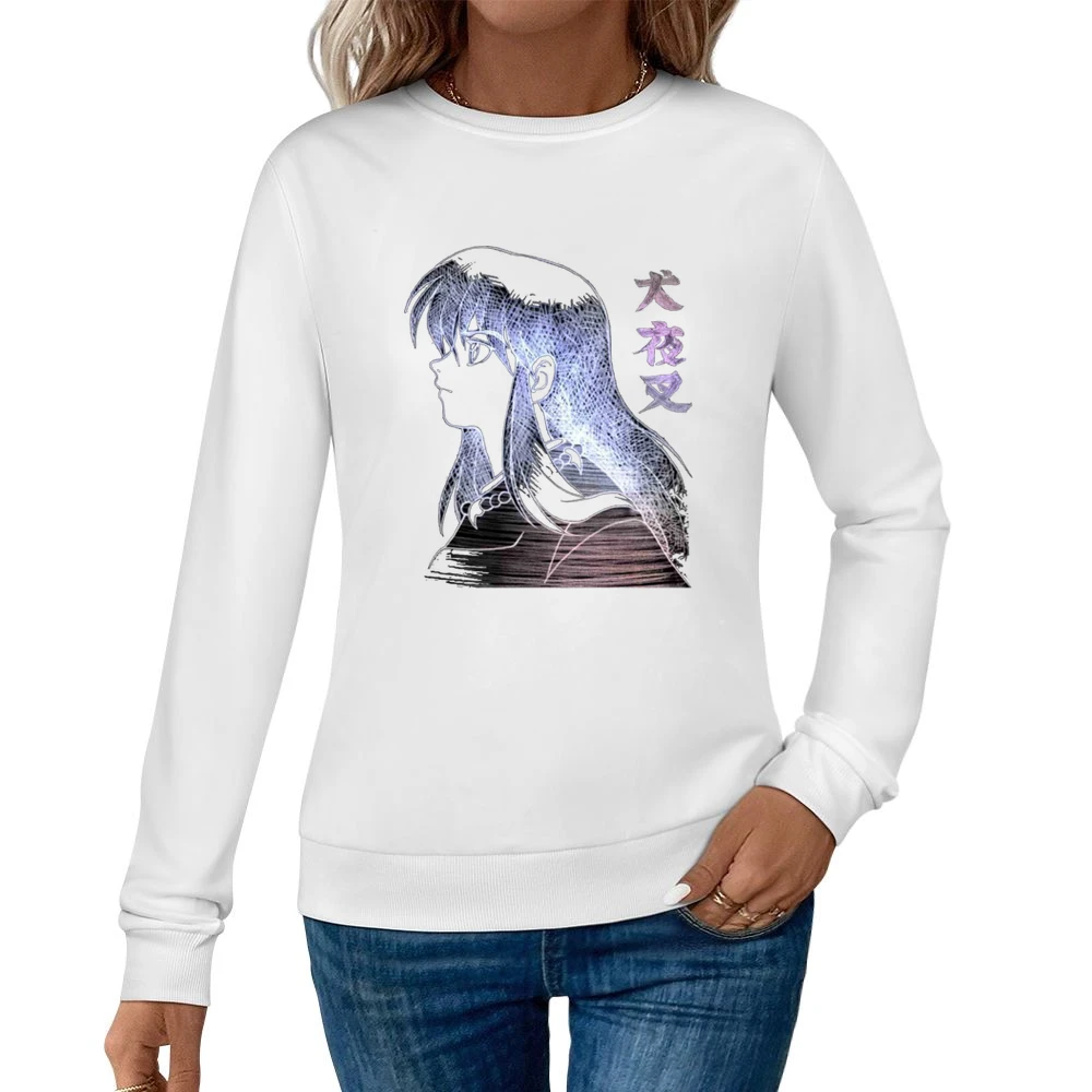 Feudal Fairy Tale InuYasha the half demon Dog human form Sketch T Shir Women Pullover Sweatshirt