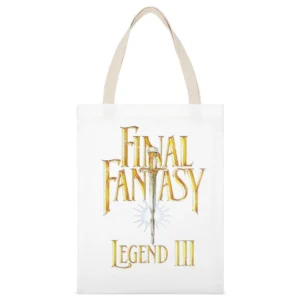 Final Fantasy Legend 3 Game Boy Nintendo Old School Retro Video Game F White Canvas Tote Shopping Bag
