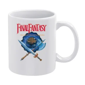 Final Fantasy Nes Nintendo Old School Retro Video Game Fan Distressed White Mug