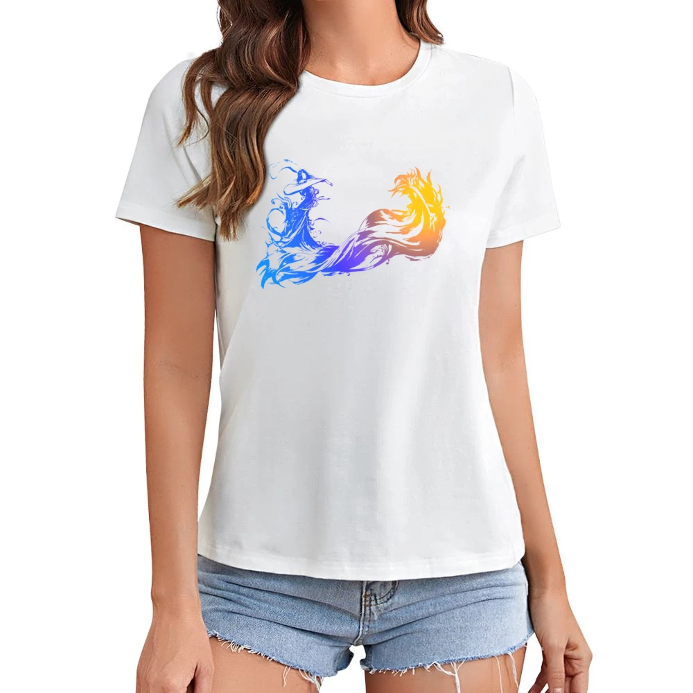 Final Fantasy X Logo No Font RPG Video Game Fan Asian Size Women Ladies T-shirt