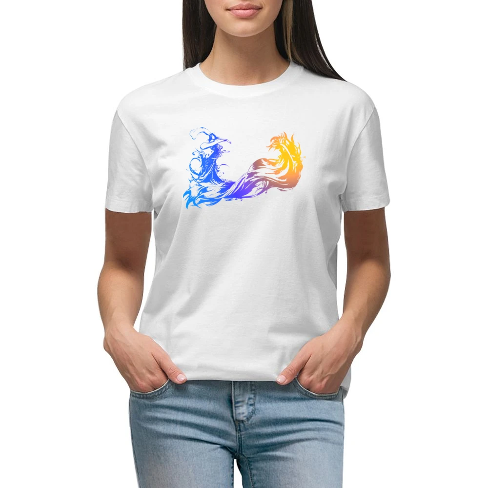 Final Fantasy X Logo No Font RPG Video Game Fan Premium Women Ladies T-shirt