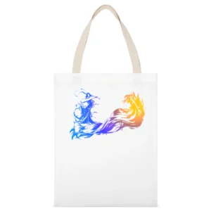 Final Fantasy X Logo No Font RPG Video Game Fan White Canvas Tote Shopping Bag