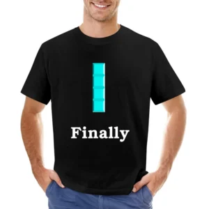 Finally - funny retro games tetris Asian Size Men T-Shirt