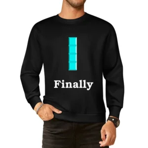 Finally - funny retro games tetris European Size Pullover Sweater
