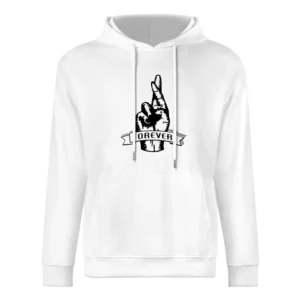 Fingers Crossed Forever Fun Sketched Graphic Tee Shirt European Size Men Hoodie