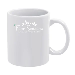 Four Season Total Landscaping Funny Trump Press Conference White Mug