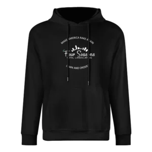 Four Season Total Landscaping Make America Rake Again Funny Trump Elec European Size Men Hoodie
