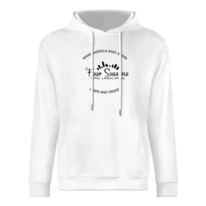Four Season Total Landscaping Make America Rake Again Funny Trump Elec European Size Men Hoodie