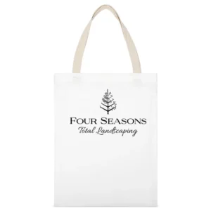 Four Seasons Hotel Total Landscaping Parody Funny White Canvas Tote Shopping Bag