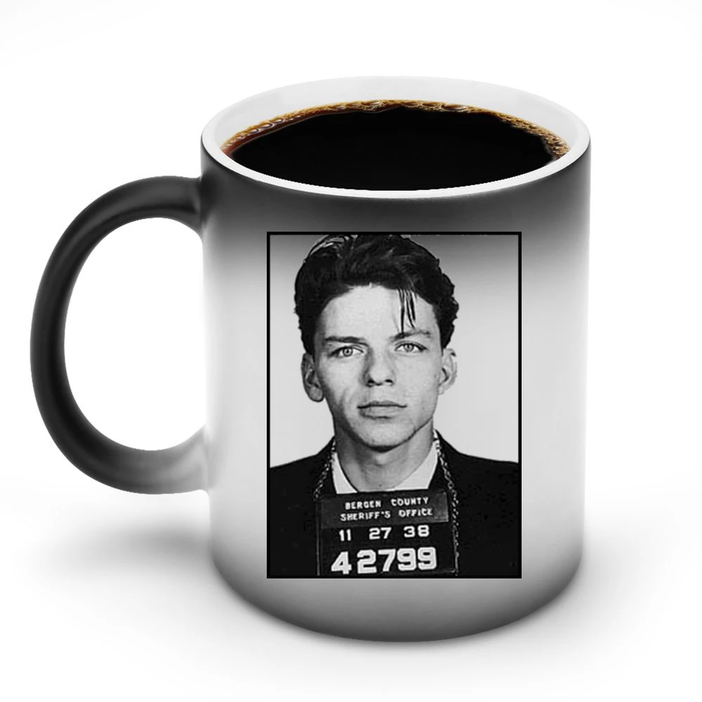 Frank Sinatra Vintage Mug Shot Grunge Graphic Discoloration Mug