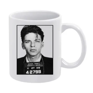 Frank Sinatra Vintage Mug Shot Grunge Graphic White Mug