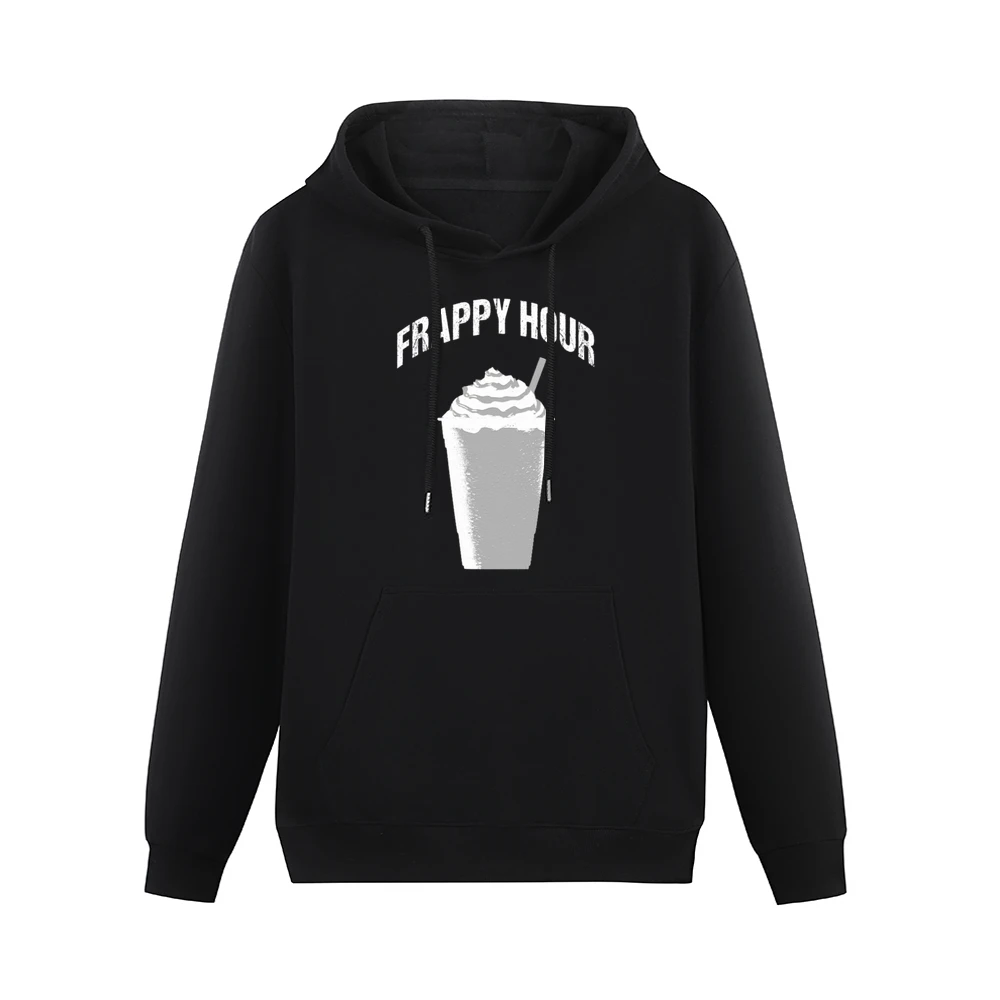 Frappy Hour Funny Coffee Caffeine Happy Frappacino Graphic Tee Shirt Men Hoodie With Pocket