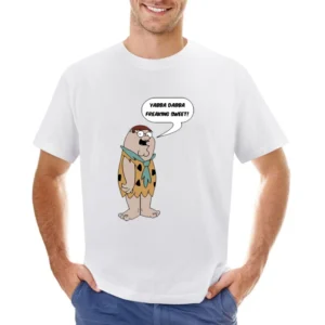 Fred Flinstone family guy peter griffin funny Asian Size Men T-Shirt