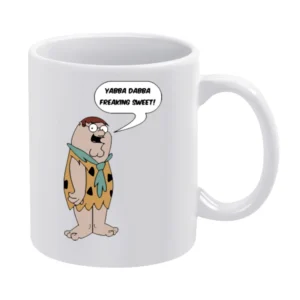 Fred Flinstone family guy peter griffin funny White Mug