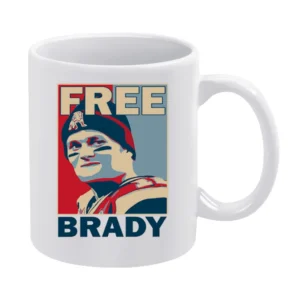 Free Tom Brady Fun New England Football Suspension Hope Style Graphic White Mug