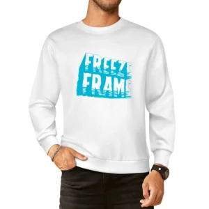 Freeze Frame 80s Music Retro European Size Pullover Sweater