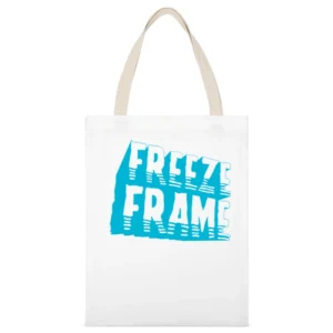 Freeze Frame 80s Music Retro White Canvas Tote Shopping Bag