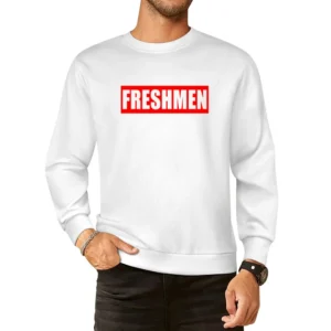 Freshmen Fun Popular School Graphic Tee Shirt European Size Pullover Sweater