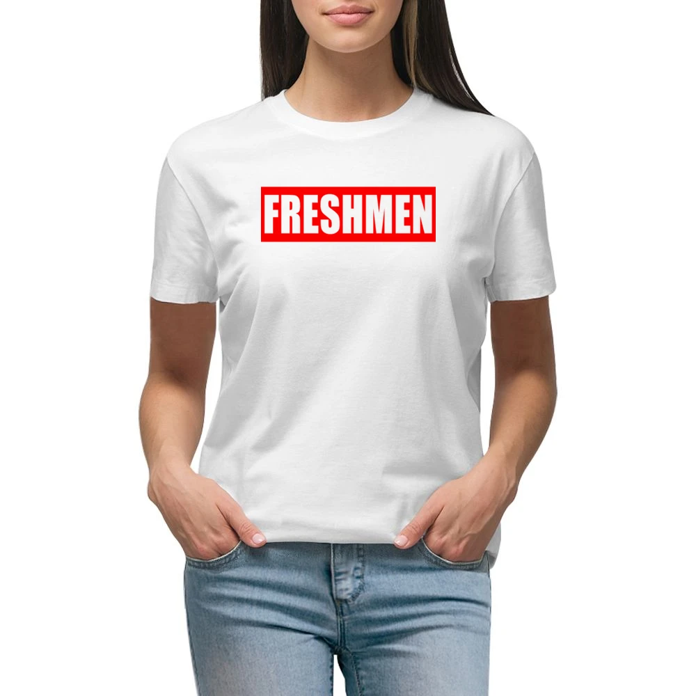 Freshmen Fun Popular School Graphic Tee Shirt Premium Women Ladies T-shirt