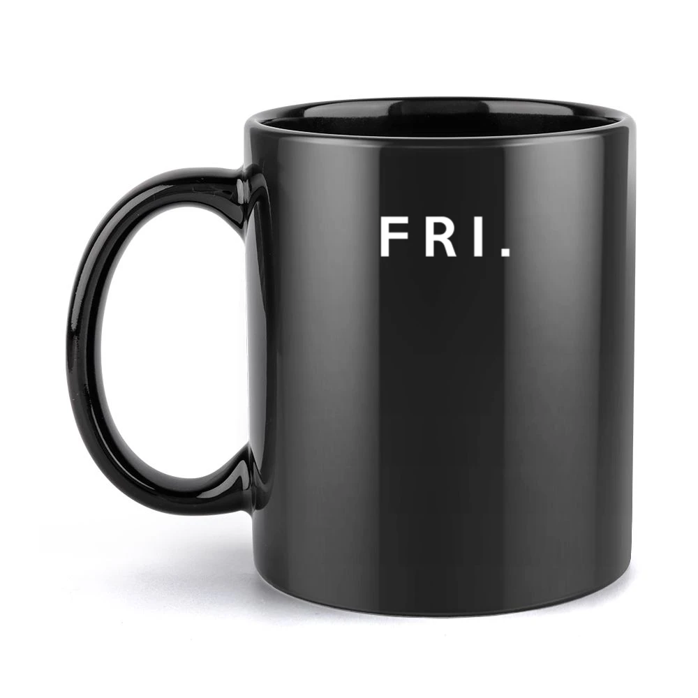 Friday Fun Short Form Days Of The Week Popular Graphic Black Mug