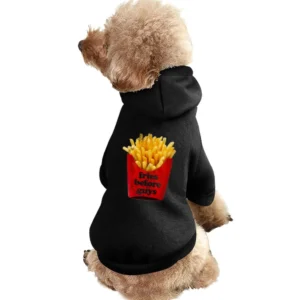 Fries Before Guys Fun Vintage Distressed Look Tee Shirt Pet Apparel Clothes