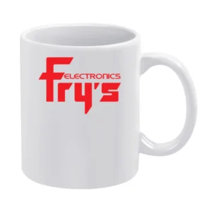 Fry's Electronics American Retail Store Logo White Mug
