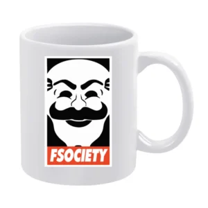 Fsociety Mr Robot Obey Style Science Fiction Tv White Mug