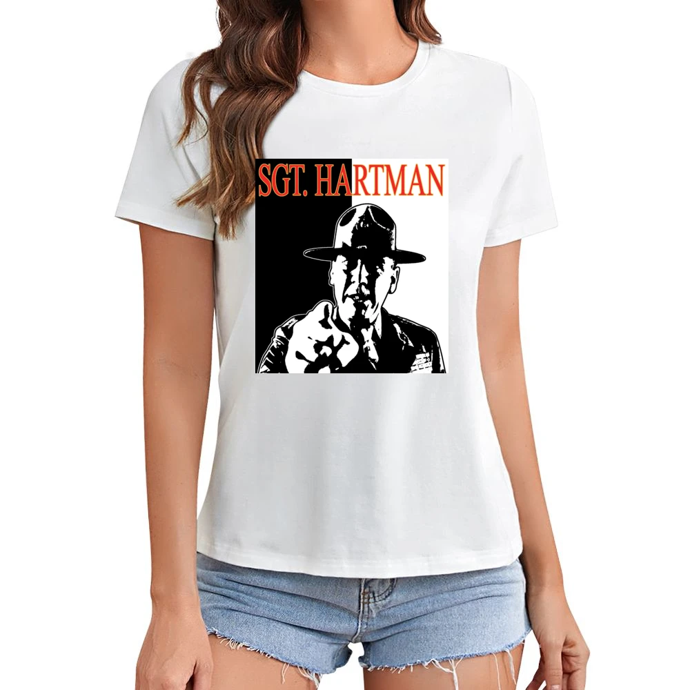 Full Metal Jacket Hartman Movie Asian Size Women Ladies T-shirt