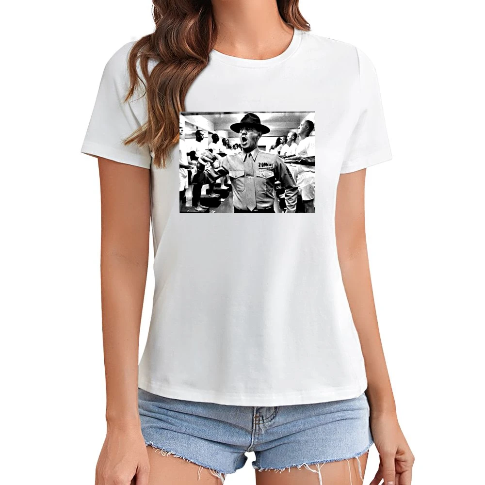 Full Metal Jacket Movie Sgt Hartman Asian Size Women Ladies T-shirt