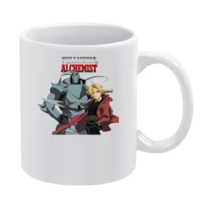 Fullmetal Alchemist Elric Brothers FMA Alphonse and Edward White Mug