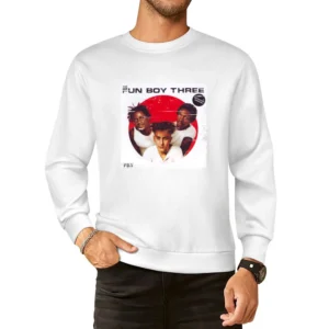 Fun Boy Three Waiting Album Cover Distressed Image European Size Pullover Sweater