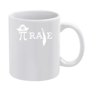 Funny Geek pi rate pirate hate sword jolly roger White Mug