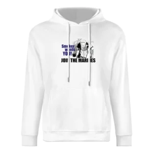 Funny Smoker wants you join marines One Piece white hunter anime manga European Size Men Hoodie
