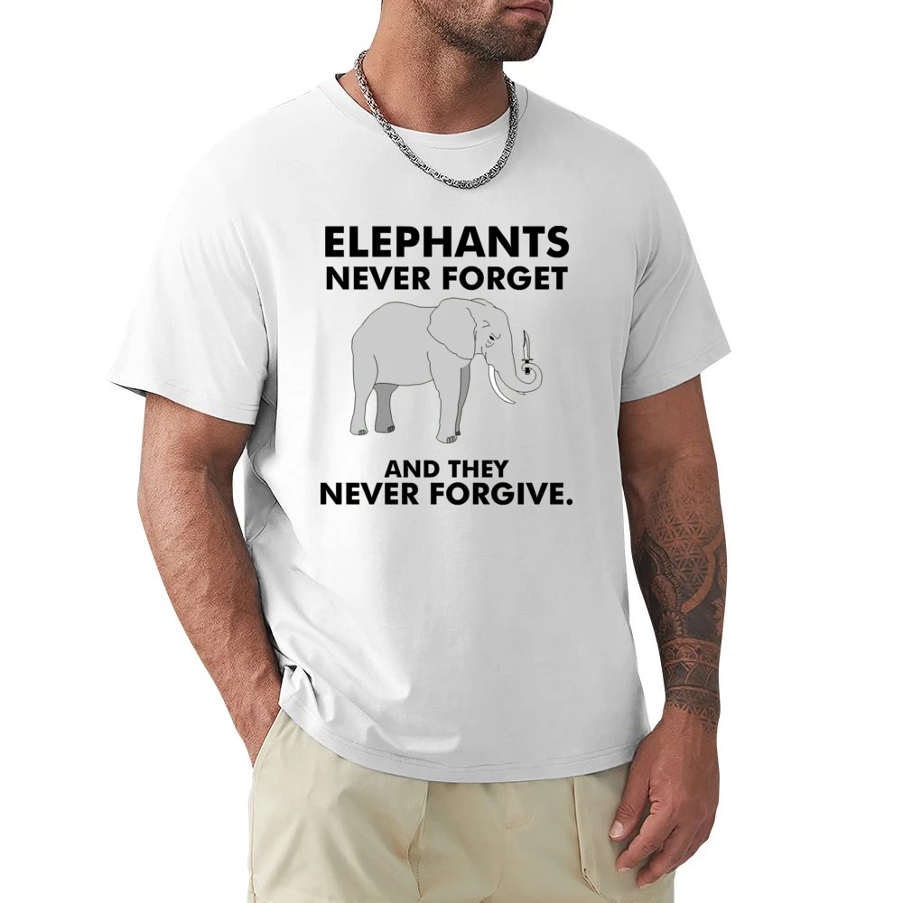 Funny elephan with knife - they never forget and they never forgive T Premium Men T-shirt