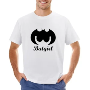 Funny parody batman bat girl Asian Size Men T-Shirt