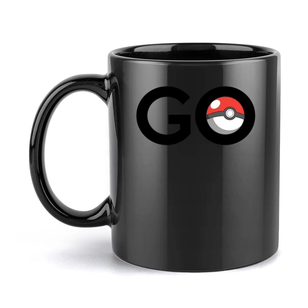 GO Pokemon Fun Popular Pokeball Cosplay Graphic Anime Black Mug