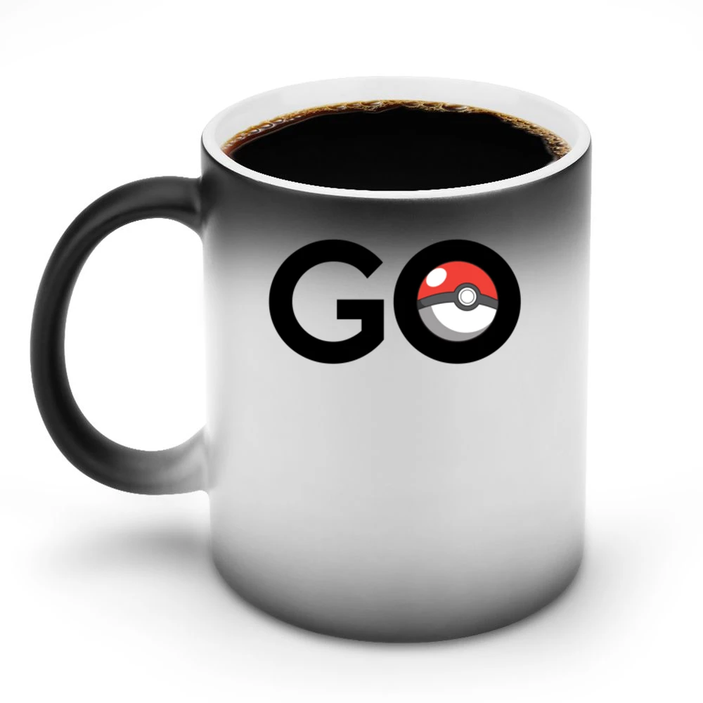 GO Pokemon Fun Popular Pokeball Cosplay Graphic Anime Discoloration Mug