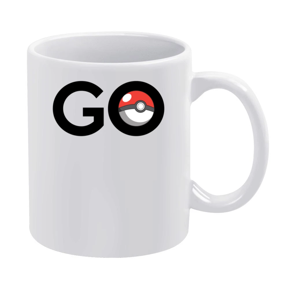 GO Pokemon Fun Popular Pokeball Cosplay Graphic Anime White Mug