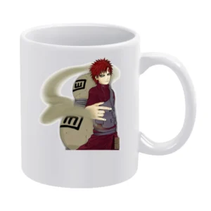 Gaara of the Desert sand jinchuriki of Shukaku Fifth Kazekage Naruto White Mug