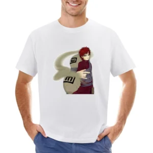 Gaara of the Sand Waterfall from Naruto Shippuden Anime Manga Asian Size Men T-Shirt