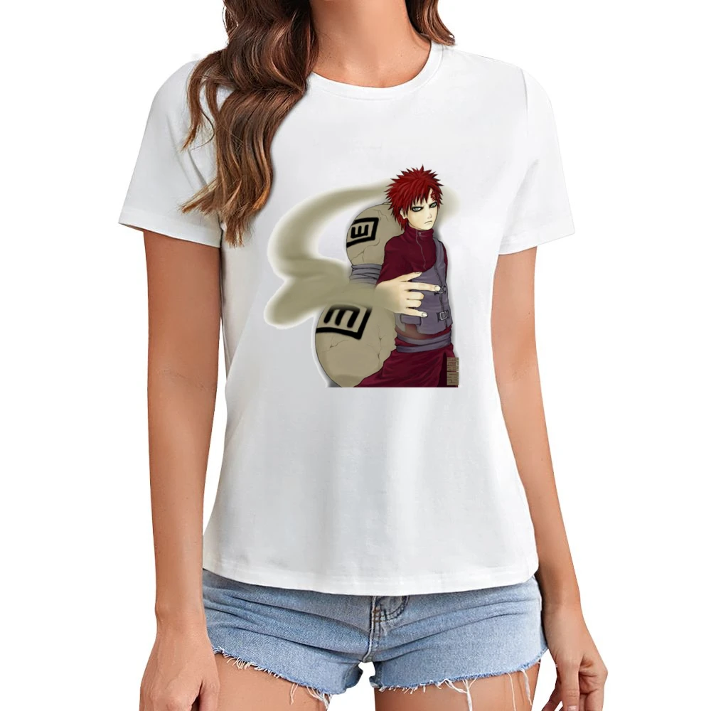 Gaara of the Sand Waterfall from Naruto Shippuden Anime Manga Asian Size Women Ladies T-shirt