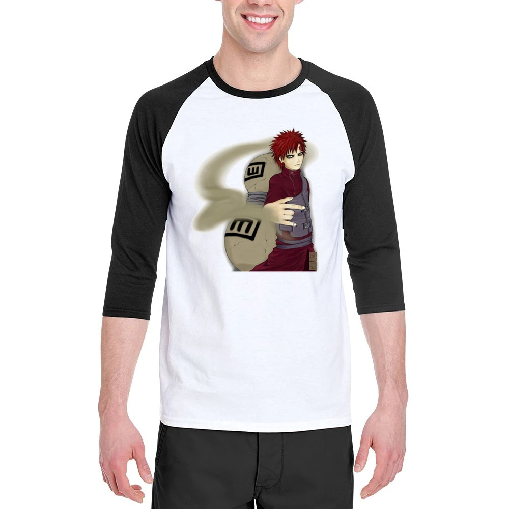 Gaara of the Sand Waterfall from Naruto Shippuden Anime Manga Men 3/4 Sleeve T-Shirt