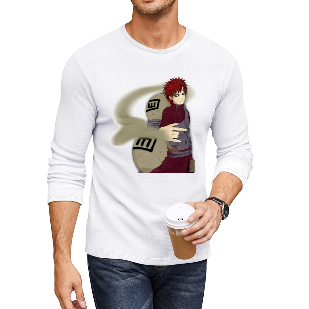 Gaara of the Sand Waterfall from Naruto Shippuden Anime Manga Men CrewNeck Long Sleeve T-Shirt