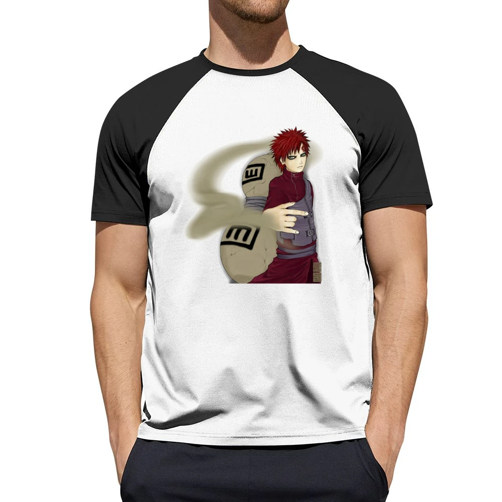 Gaara of the Sand Waterfall from Naruto Shippuden Anime Manga Men Short Sleeve T-Shirt